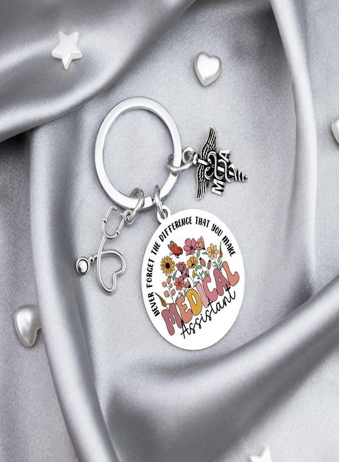 MOEXUKO Medical Assistant Accessories Keychain Medical Assistant Gifts for Women Thank You Gifts for MA Week Birthday Thanksgiving Christmas Gift Best CMA Keyring - Image 3